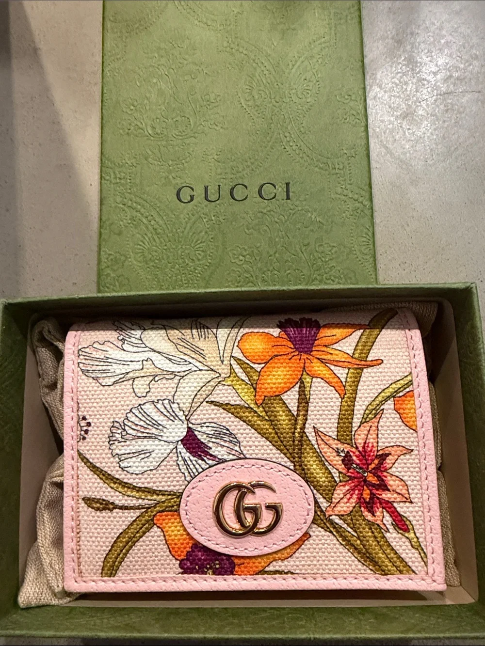 GUCCI | ✨NEW✨ GG Marmont Flora Bifold Compact Wallet - Picture 10 of 10